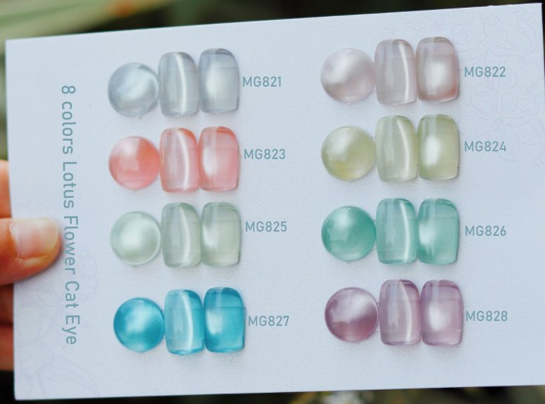 8 colors Lotus Flower Cat Eye Gel Polish